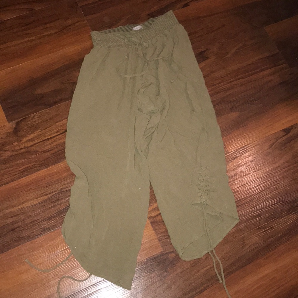 Olive green hippie pants